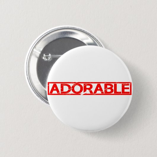 Badge Rond 5 Cm Timbre adorable (Devant & derrière)