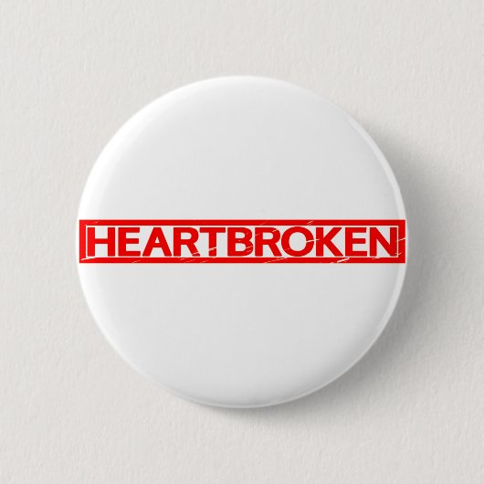 Badge Rond 5 Cm Timbre brisé du coeur (Devant)