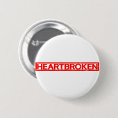 Badge Rond 5 Cm Timbre brisé du coeur (Devant & derrière)