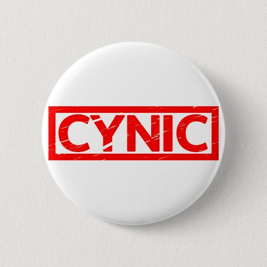 Badge Rond 5 Cm Timbre cynique (Devant)