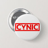 Badge Rond 5 Cm Timbre cynique (Devant & derrière)