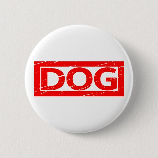 Badge Rond 5 Cm Timbre de chien (Devant)