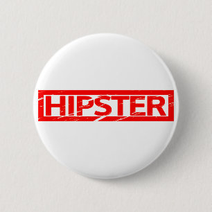 Badge Rond 5 Cm Timbre de Hipster