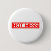 Badge Rond 5 Cm Timbre de mess chaud (Devant)