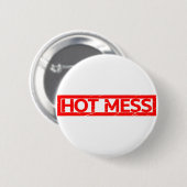 Badge Rond 5 Cm Timbre de mess chaud (Devant & derrière)