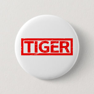 Badge Rond 5 Cm Timbre de tigre