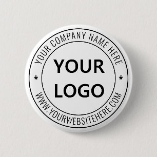 Badge Rond 5 Cm Timbre d'entreprise du logo d'entreprise personnal