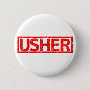 Badge Rond 5 Cm Timbre d'Usher