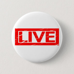 Badge Rond 5 Cm Timbre en direct