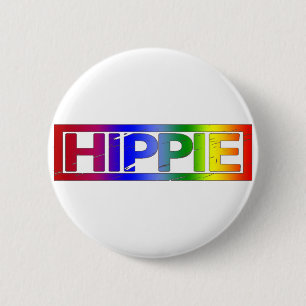 Badge Rond 5 Cm Timbre hippie