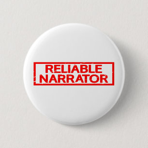 Badge Rond 5 Cm Timbre Narrateur Fiable