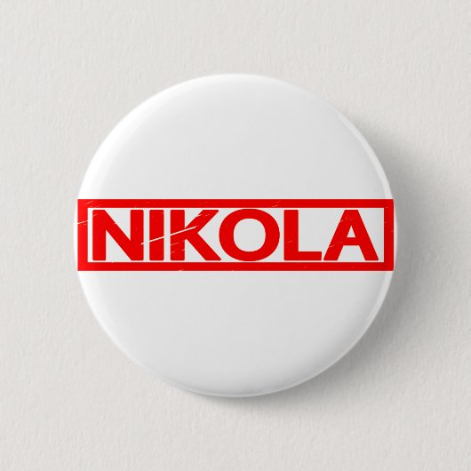 Badge Rond 5 Cm Timbre Nikola (Devant)
