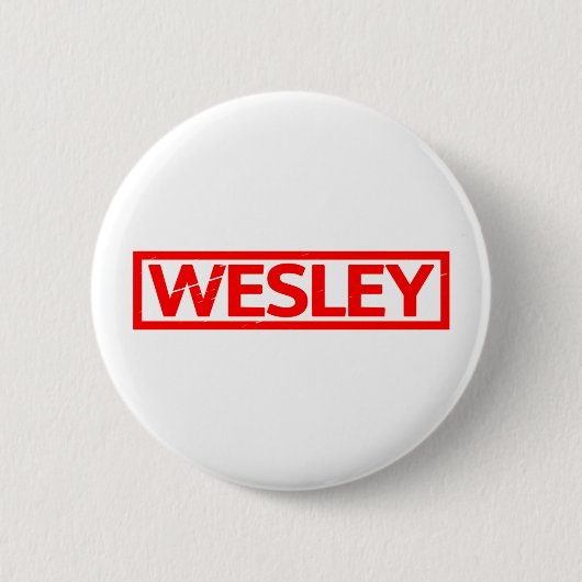 Badge Rond 5 Cm Timbre Wesley (Devant)