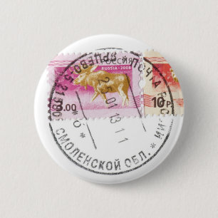 Badge Rond 5 Cm Timbres de Russe