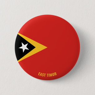 Badge Rond 5 Cm Timor Oriental Drapeau de charme patriotique