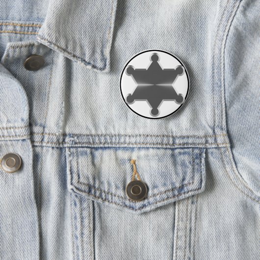 Badge Rond 5 Cm Tin Star Sheriff (En situation)