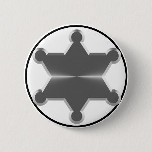 Badge Rond 5 Cm Tin Star Sheriff