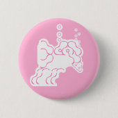 Badge Rond 5 Cm Tipsy, Eléphant Rose ivre (Devant)