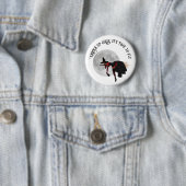 Badge Rond 5 Cm Tipsy Sorcière sur le bouton de la broche de chamb (En situation)