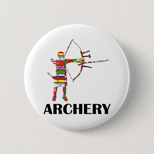 Badge Rond 5 Cm Tir à l'arc (Devant)