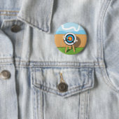 Badge Rond 5 Cm Tir à l'arc (En situation)