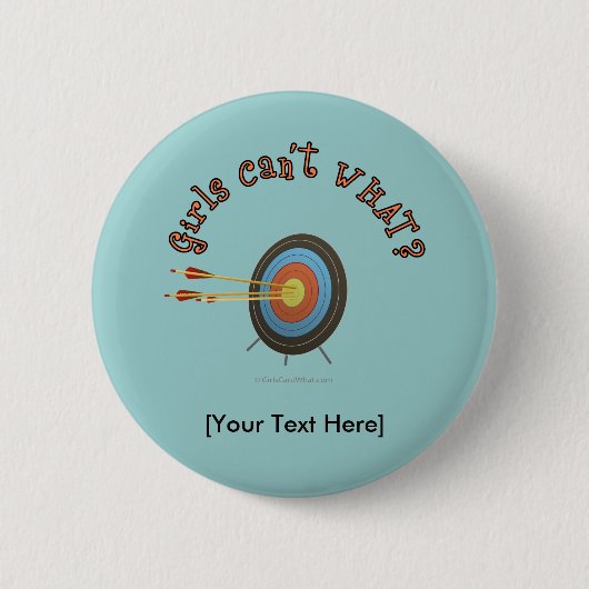 Badge Rond 5 Cm Tir à l'arc Cible Bullseye (Devant)