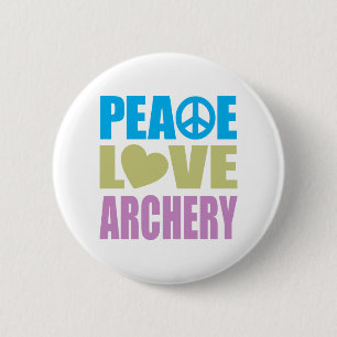 Badge Rond 5 Cm Tir à l'arc d'amour de paix