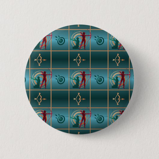 Badge Rond 5 Cm Tir à l'arc et flèche - Archer (Devant)