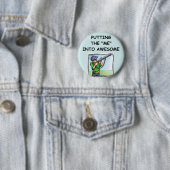 Badge Rond 5 Cm tir de piège (En situation)