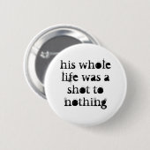 Badge Rond 5 Cm tiré à rien rocheux/à insigne de billard (Devant & derrière)