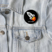 Badge Rond 5 Cm Tirer sur des cadeaux de fusée (En situation)