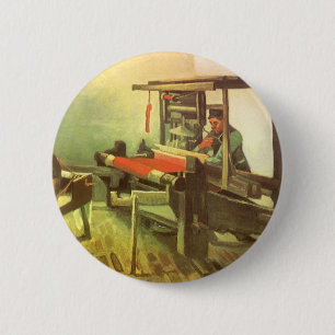 Badge Rond 5 Cm Tissereau face à la roue à rotation gauche Vincent