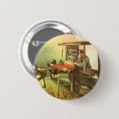 Badge Rond 5 Cm Tissereau face à la roue à rotation gauche Vincent (Devant & derrière)