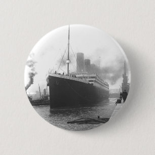Badge Rond 5 Cm Titanic aux quais de Southampton
