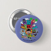 Badge Rond 5 Cm Titans Ados, allez ! | Graphique Flèche d'équipe (Devant & derrière)