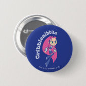 Badge Rond 5 Cm Titans Ados, partez ! | Starfire "Cribblenibbits!" (Devant & derrière)