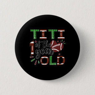 Badge Rond 5 Cm Titi du football de 1 an 1ère année en bas Birt
