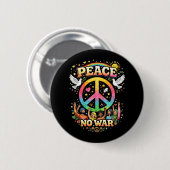 Badge Rond 5 Cm Title: Peace Over War (Devant & derrière)