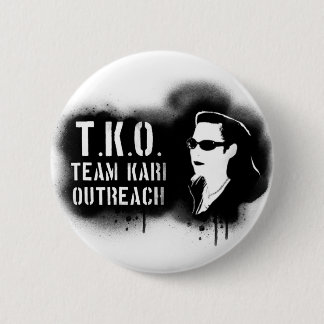 Badge Rond 5 Cm TKO - Pochoir noir