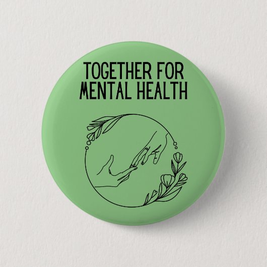 Badge Rond 5 Cm Together For Mental Health (Devant)