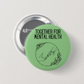 Badge Rond 5 Cm Together For Mental Health (Devant & derrière)