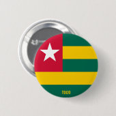 Badge Rond 5 Cm Togo Drapeau mignon Patriotique (Devant & derrière)