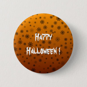 Badge Rond 5 Cm Toile d'araignée Halloween
