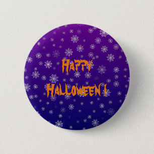 Badge Rond 5 Cm Toile d'araignée Halloween