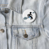 Badge Rond 5 Cm Toilettes usagées (En situation)