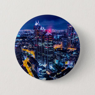 Badge Rond 5 Cm Tokyo la nuit
