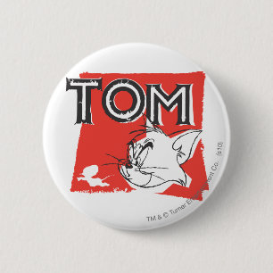 Badge Rond 5 Cm Tom et chat fou de Jerry