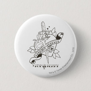 Badge Rond 5 Cm Tom et ennemis pour toujours 1 de Jerry