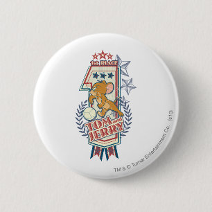 Badge Rond 5 Cm Tom et Jerry 1re Place 2