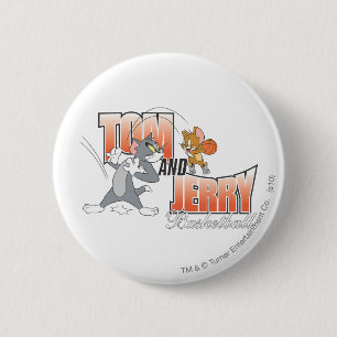 Badge Rond 5 Cm Tom et Jerry Basketball 3